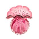 Vaso De Vidro Italy Rosa 13,5Cm X 11Cm X 14Cm - Lyor