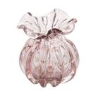 Vaso de Vidro Italy Rosa Claro e Dourado 13 cm - Wolff