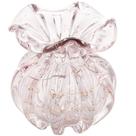 Vaso de Vidro Italy Rosa Claro e Dourado 4379 Lyor