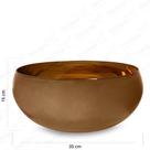 Vaso de Vidro Margot Grande Espelhado Ambar 35x15