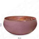 Vaso de Vidro Margot Grande Espelhado Rose 35x15