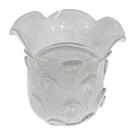 Vaso de Vidro Murano 15x14cm Branco St1876