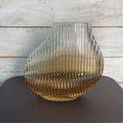 Vaso de Vidro Palladium Degradee Âmbar 25 x 6 x 22cm
