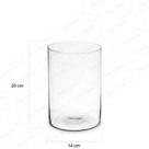 Vaso de Vidro para Decoração Tubo de Vidro 20x15