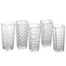 Vaso de Vidro para Flores 6x6x15,5cm Jarro de Flor de Mesa Transparente Pequeno Sortido Lyor Vaso de Vidro para Flores 6x6x15,5cm Jarro de Flor de Mesa Transparente Pequeno Sortido Lyor