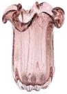 Vaso de vidro para flores e plantas tipo murano ametista rosa 24 cm