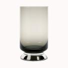 Vaso de Vidro Preto Decorativo Plantas Arranjos Sala Escritório Mesa