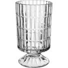 Vaso de Vidro Redondo Canelado c/Pé Transpar.10x17cm Home &amp Co