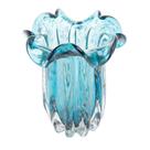 VASO DE VIDRO SODO-CALCICO FLAT ITALY AZUL E ROSE 18x21cm