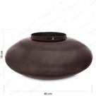 Vaso de Vidro Terrario Grande Espelhado Chocolate 40x18