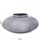 Vaso de Vidro Terrario Grande Espelhado Prata 40x18 Vaso de Vidro Terrario Grande Espelhado Prata 40x18