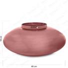 Vaso de Vidro Terrario Grande Espelhado Rose 40x18