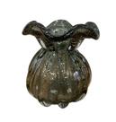 Vaso de vidro tipo Murano trouxinha cinza decoraçao de casa