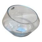 Vaso de Vidro Transparente Redondo Chanfrado - 15 x 10cm