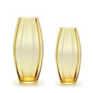 Vaso Decoração Ambar Murano Oliva Baloton Cristais Cadoro