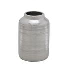 Vaso Decoração Prateado Rustico Sala Mesa Luxo Casa