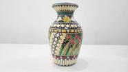 Vaso Decorado com Palha de Trigo Artesanato 18 cm