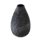 Vaso Decorativ Preto Fosco Cristal Design Grafiato Martelado