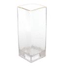 Vaso decorativo 20 cm de vidro com borda dourada Taj Wolff - 29253