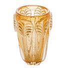 Vaso decorativo 20,5 cm de vidro âmbar Leaf Lyor - L1555