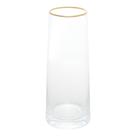 Vaso decorativo 27cm de vidro com borda dourada Liz Wolff - 29251