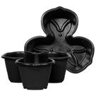 Vaso Decorativo All Garden Flora Petalas 1 Lt Preto