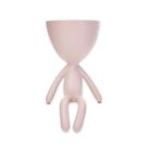 Vaso Decorativo Bob Robert Plant Sentando Em Poliresina Rosa 18x10x10 cm M02 - D'Rossi