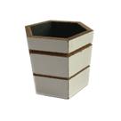 Vaso Decorativo Cachepot Branco Planta 7cm Sextavado - 3 Un.