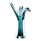 Vaso Decorativo Centro de Mesa Esmeralda em Cristal Murano São Marcos 50x30cm