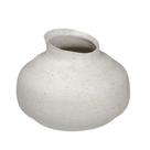 Vaso decorativo cerâmica 20cm marrom off white espressione