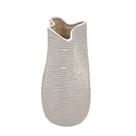 Vaso decorativo cerâmica 27,5cm creme e marrom espressione