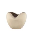 Vaso decorativo ceramica atomo iii bege rustico 24cm