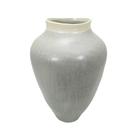 Vaso Decorativo Ceramica Cinza Boca Desniveis Fino Acabament