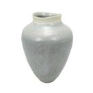 Vaso Decorativo Ceramica Cinza Menor Boca Desniveis