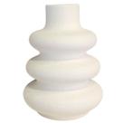 Vaso Decorativo Cerâmica Gominhos Minimalista Branco Enfeite Vaso Decorativo Cerâmica Gominhos Minimalista Branco Enfeite