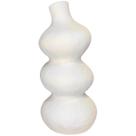 Vaso Decorativo Cerâmica Gominhos Minimalista Branco Pequeno