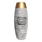 Vaso Decorativo Cerâmica Love 12x30cm - Marca Barcode Bars Space, com Proteção Inferior para Móveis