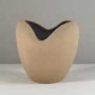 Vaso decorativo ceramica marrom rustico atomo iii 24cm