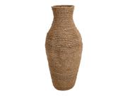 Vaso Decorativo Chão Boho Chic Em Fibra Natural Extra Grande Adornos Plantas Permanentes Gigante