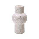 Vaso Decorativo Cilíndrico Em Cerâmica Branco 24x11 cm M02 - D'Rossi