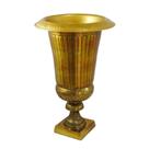 Vaso Decorativo Classico Dourado Desenhos Base Luxo