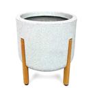 Vaso Decorativo Com Pé De Madeira Nórdico Cachepot Para Plantas Sala Escritório Decoração Moderna Vaso Decorativo Com Pé De Madeira Nórdico Cachepot Para Plantas Sala Escritório Decoração Moderna