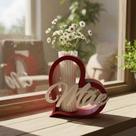 Vaso Decorativo Coração Mãe 3d Premium Presente Criativo Vaso Decorativo Coração Mãe 3d Premium Presente Criativo