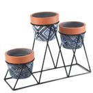 Vaso decorativo de cimento c/ 3 peças 22cm - un Vaso decorativo de cimento c/ 3 peças 22cm - un