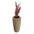 Vaso Decorativo De Fibra Aruanã Boho Chic Extra Em Fibra Natural Grande 32 x 32 x 55cm