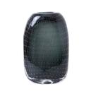 Vaso Decorativo de Vidro Bolhas Preto 23,5cm ROD0003 BTC Vaso Decorativo de Vidro Bolhas Preto 23,5cm ROD0003 BTC