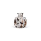 Vaso Decorativo de Vidro Branco e Marrom 10cm AP0014 BTC Vaso Decorativo de Vidro Branco e Marrom 10cm AP0014 BTC
