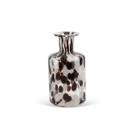 Vaso Decorativo de Vidro Branco e Marrom 17cm AP0015 BTC Vaso Decorativo de Vidro Branco e Marrom 17cm AP0015 BTC
