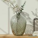Vaso Decorativo de Vidro Jade G Textura Orgânica e Degradê
