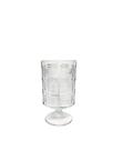 Vaso decorativo de vidro redondo com pé 15cm